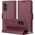 Etui do Oppo A60, ERBORD Glossy Litchi, portfel z klapką, czerwone