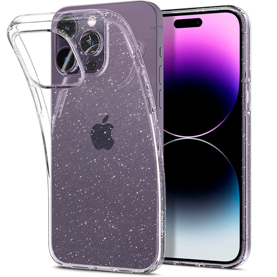 Etui Spigen do iPhone 14 Pro, Liquid Crystal, przezroczyste brokat