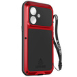Etui Love Mei do iPhone 11, pancerne ze szkłem, czerwone