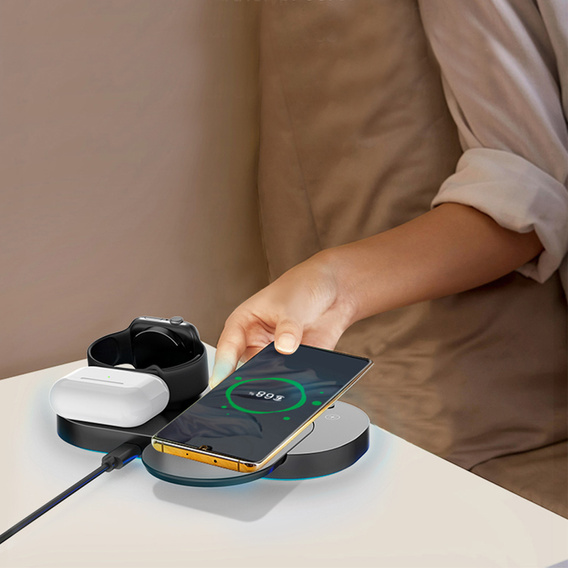 Bezprzewodowa Ładowarka Qi 3w1 15W GY-Z6S , Black