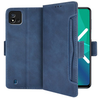 Etui z klapką do Realme C11 2021 / C20 / C20A, Card Slot, niebieskie