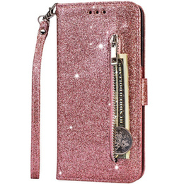 Etui z klapką do Xiaomi Redmi Note 8 Pro, Wallet Zippered, różowe rose gold