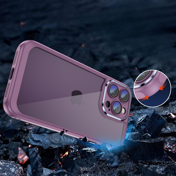 Etui do iPhone 15 Pro Max, ERBORD Impact Guard, fioletowe