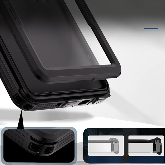 Etui wodoodporne do Samsung Galaxy S25 Ultra, Redpepper, do MagSafe, czarne
