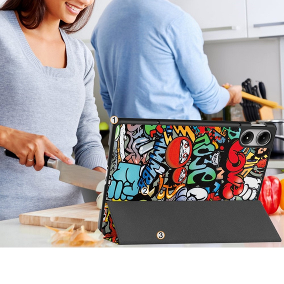 Etui do Xiaomi Redmi Pad Pro / Xiaomi Poco Pad, Smartcase, graffiti