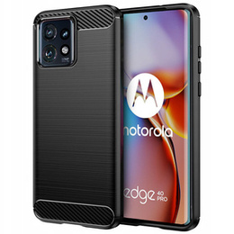 Etui do Motorola Edge 40 Pro, Karbon, czarne