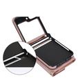 Etui skórzane Card Slots do Samsung Galaxy Z Flip7 FE / Z Flip6, różowe złoto
