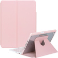 Etui z klawiaturą do iPad 11" 2025 A16 (11 gen.) / iPad 10.9" 2022 (10 gen.), Rotary 360° Leather, różowe rose gold