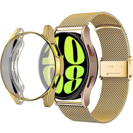 Bransoleta + Etui z Osłoną na Ekran do Samsung Galaxy Watch 6 40mm, Złota
