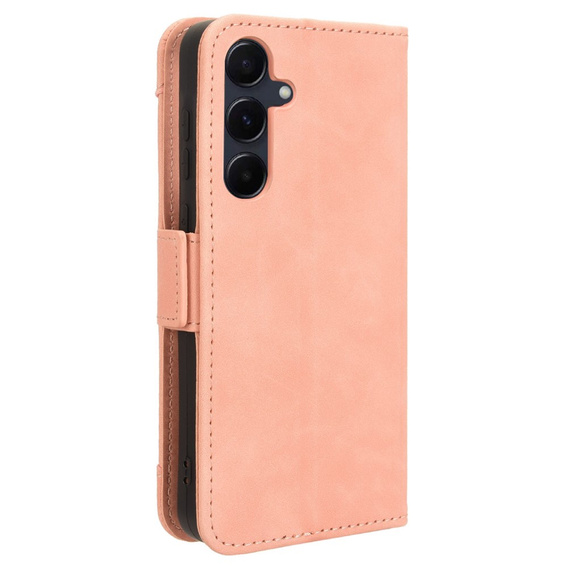 Etui z klapką do Samsung Galaxy A55 5G, Card Slot, różowe