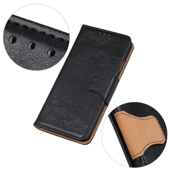 Skórzane Etui Wallet do Samsung Galaxy A40 - Black