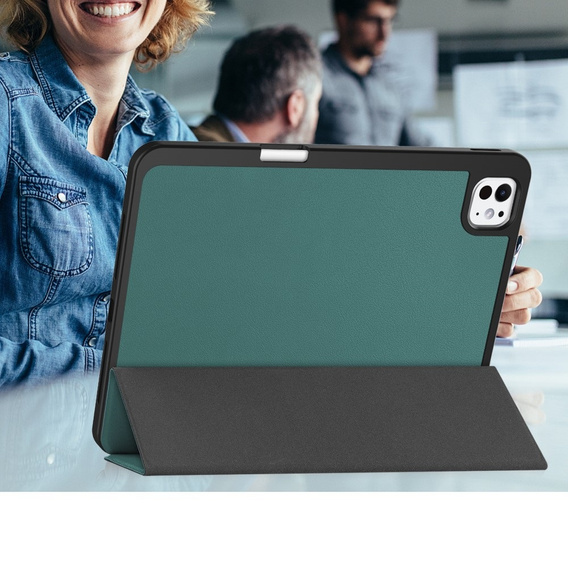 Etui do iPad Pro 11" 2024 (5 gen.), Smartcase z miejscem na rysik, zielone