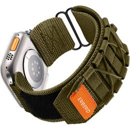 Pasek Nylonowy ERBORD Runner do Apple Watch 1/2/3/4/5/6/7/8/9/10/11/SE Ultra 1/2/3 42/44/45/46/49mm, Zielony