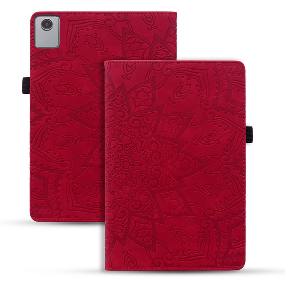 Etui z klapką do Lenovo Tab M11, flower, czerwone