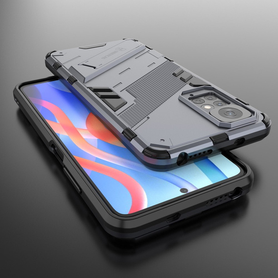 Etui do Xiaomi Redmi Note 11/11S, Military kickstand, Niebieskie
