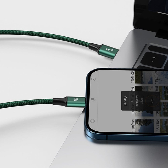 Baseus Rapid Series 3‑w‑1 kabel 20 W 1,5 m – zielony