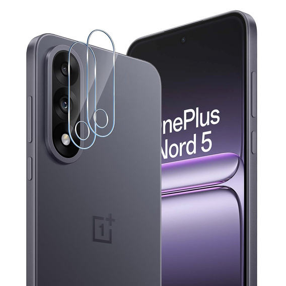 2x Szkło hartowane na aparat ERBORD do OnePlus Nord 5, Przezroczyste