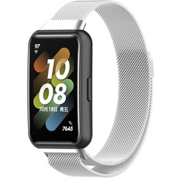 Pasek Bransoleta Milanese do Huawei Band 7, Srebrny