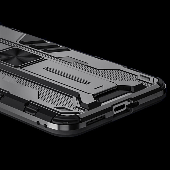 Etui do Realme GT 2 5G / GT Neo 2 / GT Neo 3T, Military kickstand z blaszką do uchwytu, czarne