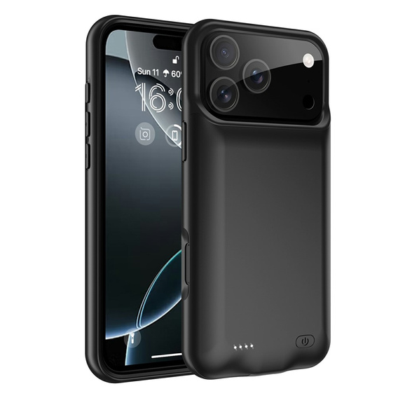 Etui z Baterią 6000mAh do iPhone 17 Pro Max, czarne