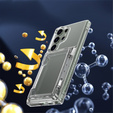 Etui do Samsung Galaxy S23 Ultra, Card Holder Kickstand, przezroczyste / czarne