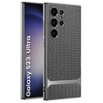 Etui do Samsung Galaxy S23 Ultra, GKK Woven Leather, szare