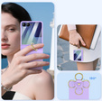 Etui Ring Holder do Samsung Galaxy Z Flip7 5G, ze szkłem na ekran zewnętrzny, fioletowe
