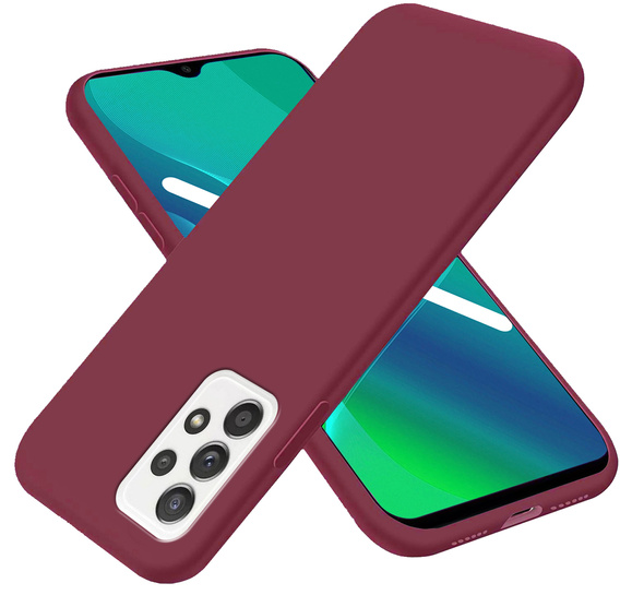 Etui cienkie do Samsung Galaxy A72 5G / A72 4G, Slim, bordowe