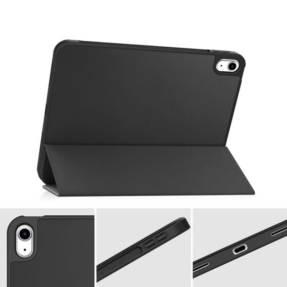 Etui do iPad 10.9" 2022 (10 gen.), Smart Pencil, z miejscem na rysik, czarne