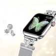 Bransoleta do Apple Watch 1/2/3/4/5/6/7/8/9/10/11/SE Ultra 1/2/3 42/44/45/46/49mm, Srebrna