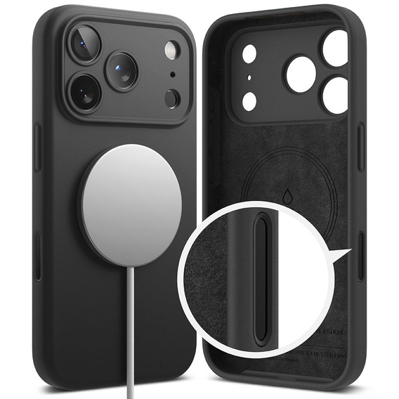 Etui Ringke do iPhone 17 Pro, Silicone MagSafe, Black