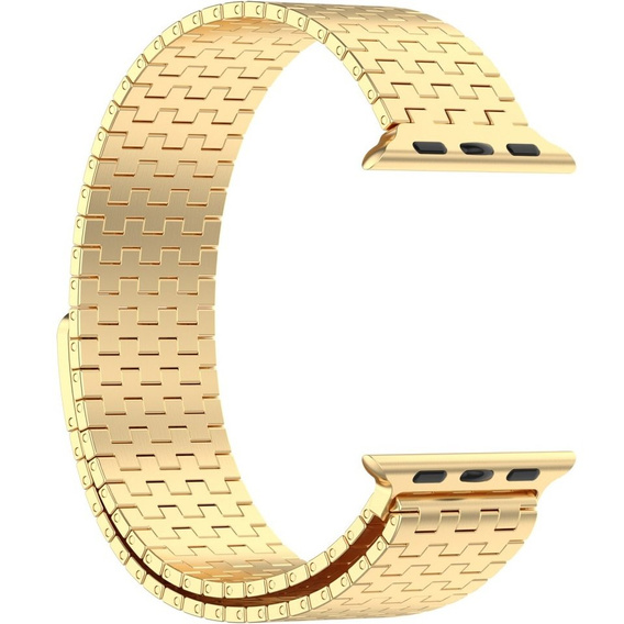 Stalowa Bransoleta do Apple Watch 1/2/3/4/5/6/7/8/9/10/11/SE Ultra 1/2/3 42/44/45/46/49mm, Złota