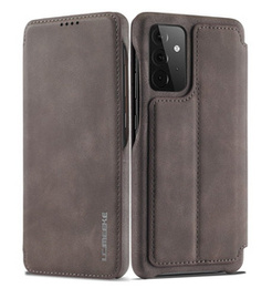 Etui z klapką do Samsung Galaxy A52 5G / 4G, LC.IMEEKE, szare