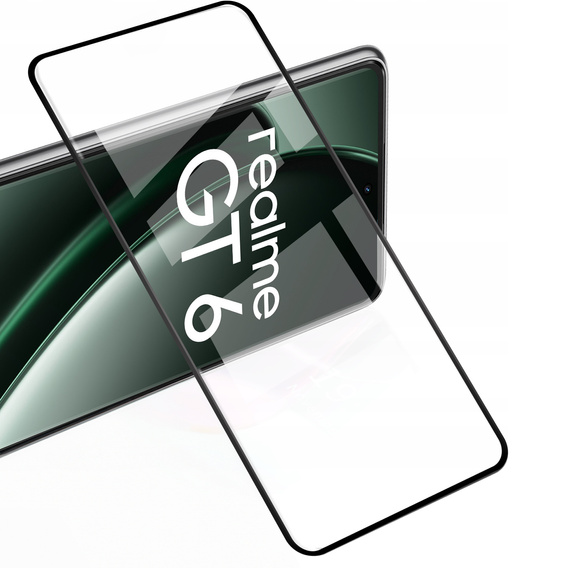 2x Szkło Hartowane do Realme GT 6, ERBORD 3D pełne, szybka na cały ekran