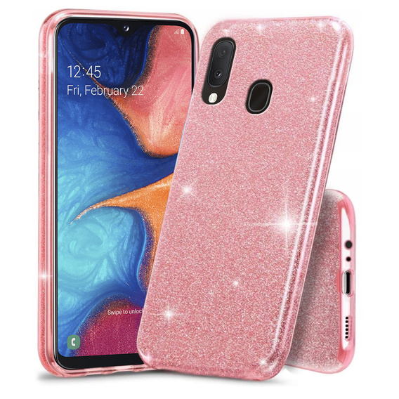 Etui Glitter Case do Samsung Galaxy A20E, Pink