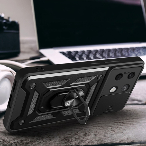 Etui pancerne do Xiaomi Redmi Note 13 5G, CamShield Slide, czarne