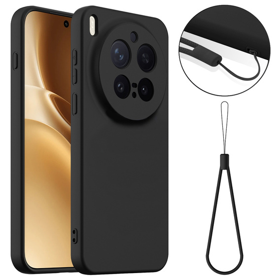 Etui do Vivo X300 Pro, Silicone Lite, do MagSafe, czarne