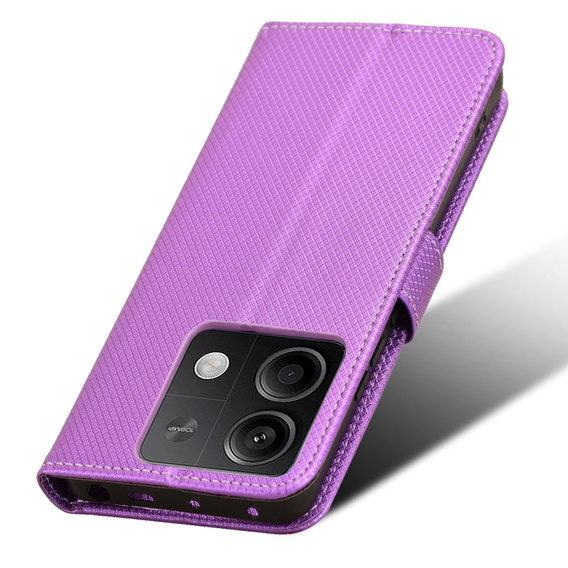 Etui z klapką do Xiaomi Redmi Note 13 5G, Wallet Smart Magnet, fioletowe