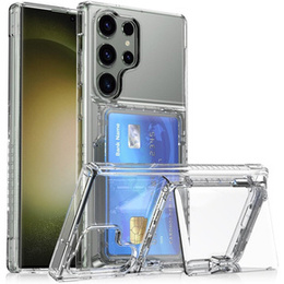 Etui do Samsung Galaxy S24 Ultra, Card Holder, przezroczyste