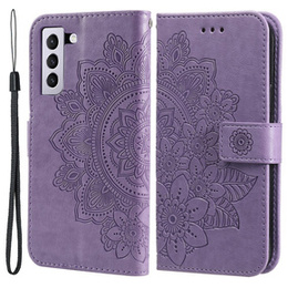Etui z klapką do Samsung Galaxy S21 FE, Mandala, fioletowe