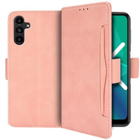 Etui z klapką do Samsung Galaxy A04S / A13 5G, Card Slot, różowe