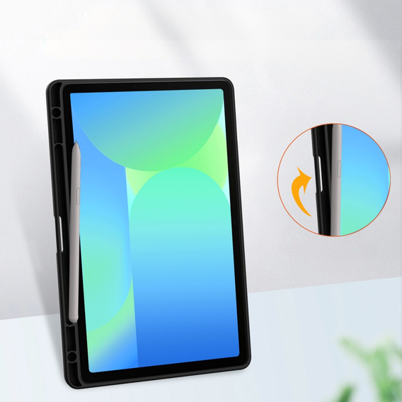 Etui do Samsung Galaxy Tab S10 FE+ Plus, Smartcase Hybrid, z miejscem na rysik, czarne