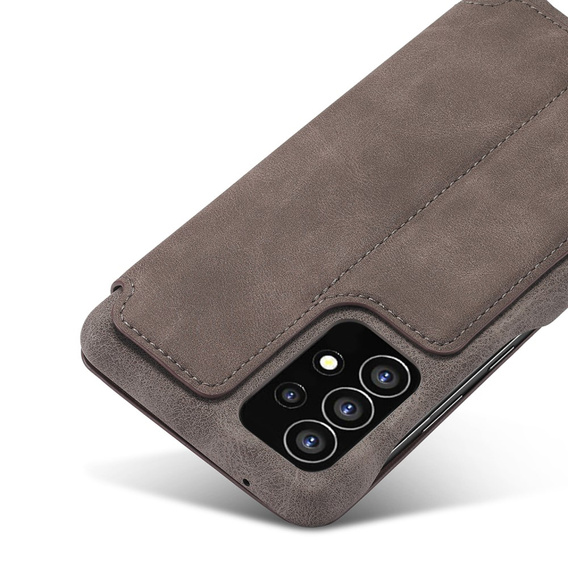 Etui z klapką do Samsung Galaxy A53 5G, LC.IMEEKE, kawowe