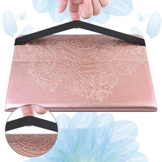Etui do Xiaomi Redmi Pad SE 11", Flowers, różowe