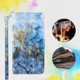 Etui z klapką do Xiaomi Redmi Note 13 Pro+, Wallet, Marble niebieskie