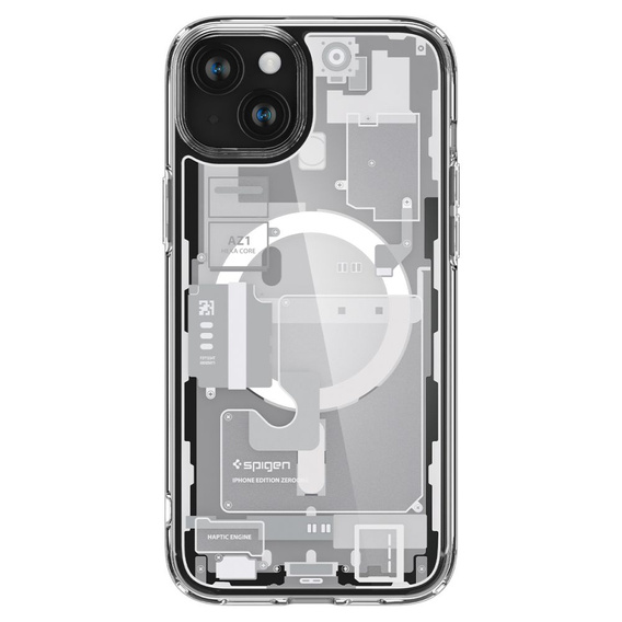 Etui z MagSafe Spigen do iPhone 15, Ultra Hybrid, Zero One, Białe