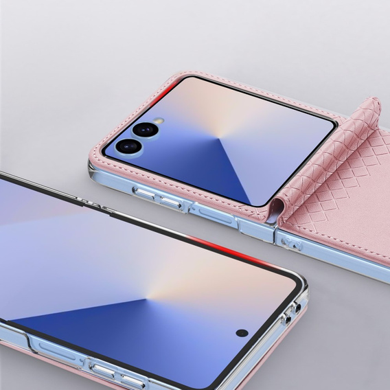 Etui Dux Ducis Bril Series do Samsung Galaxy Z Flip7 5G – różowe, skórzane