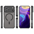 Etui do iPhone 17 Pro Max, do MagSafe, matowe z ochroną aparatów, czarne