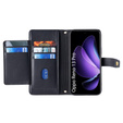 Etui z klapką do Oppo Reno 13 Pro, Wallet Zipper Pocket, czarne