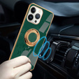 Etui do iPhone 13 Pro, Electro Ring, zielone